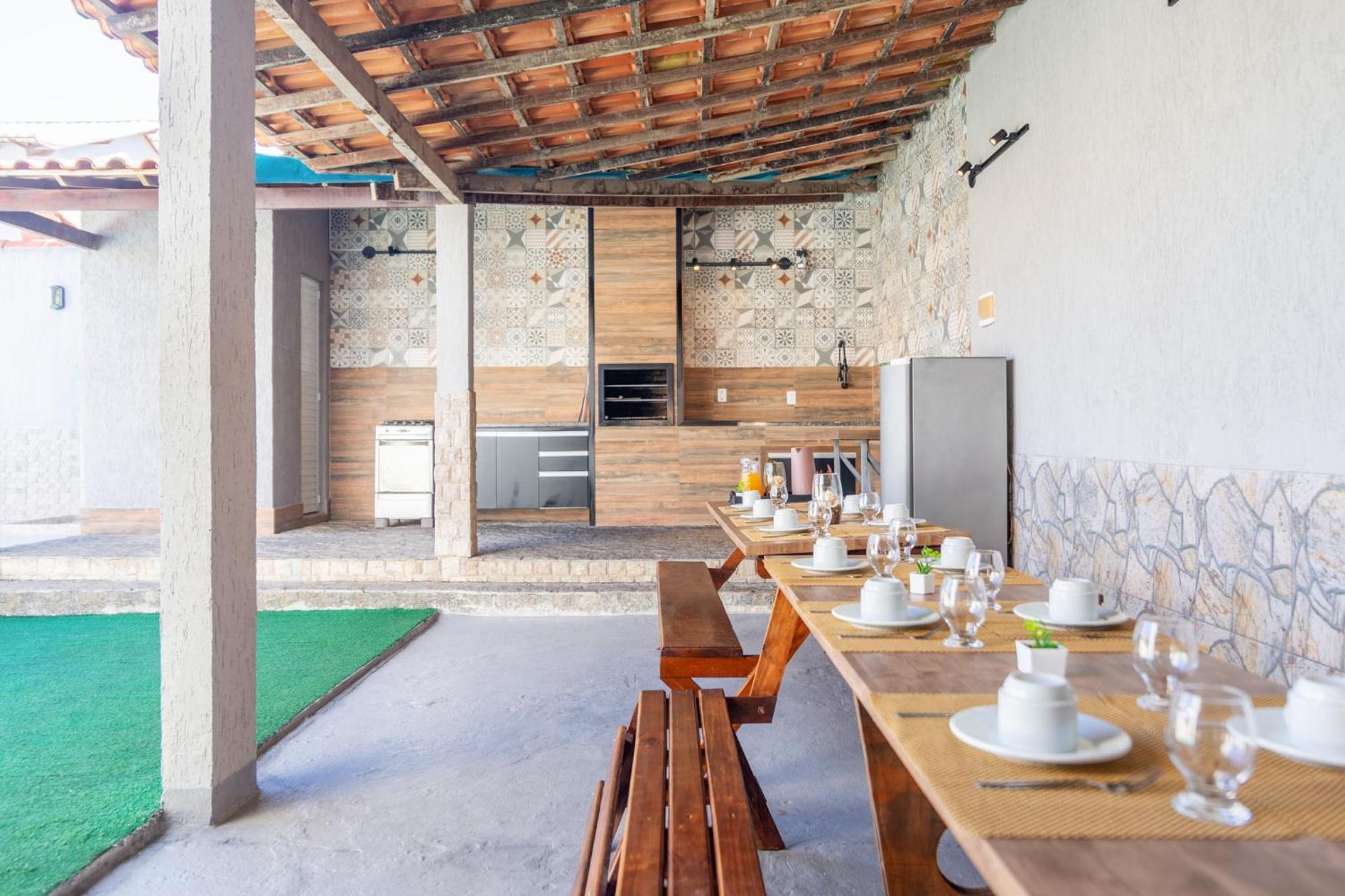 Refugio Tropical Casa De Praia Com Piscina Aquecida E 4 Suites E Garagem 3 Carros, 800 Mtrs Da Praia Internet 700 Mbps, Condominio Privado Com Pista De Skate , Quadra De Futevolei , Campos E Quadras De Futebol! Κάμπο Φρίο Εξωτερικό φωτογραφία