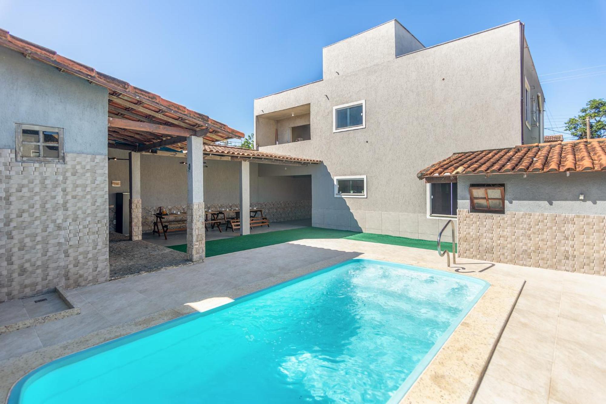 Refugio Tropical Casa De Praia Com Piscina Aquecida E 4 Suites E Garagem 3 Carros, 800 Mtrs Da Praia Internet 700 Mbps, Condominio Privado Com Pista De Skate , Quadra De Futevolei , Campos E Quadras De Futebol! Κάμπο Φρίο Εξωτερικό φωτογραφία